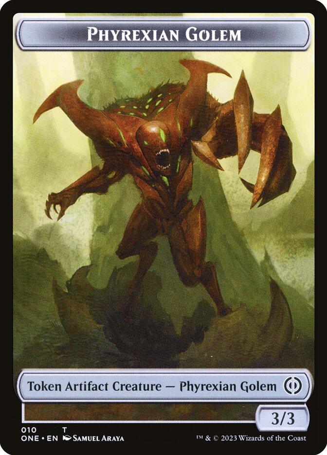 Phyrexian Goblin // Phyrexian Golem Double-Sided Token [Phyrexia: All Will Be One Tokens] | Lots Moore NSW