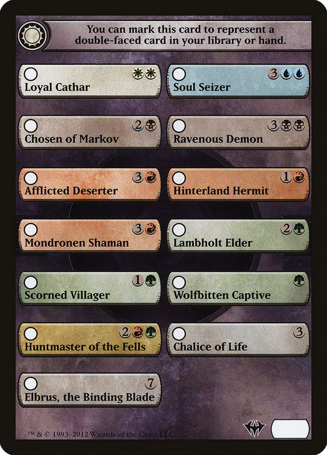 Dark Ascension Checklist [Dark Ascension Tokens] | Lots Moore NSW