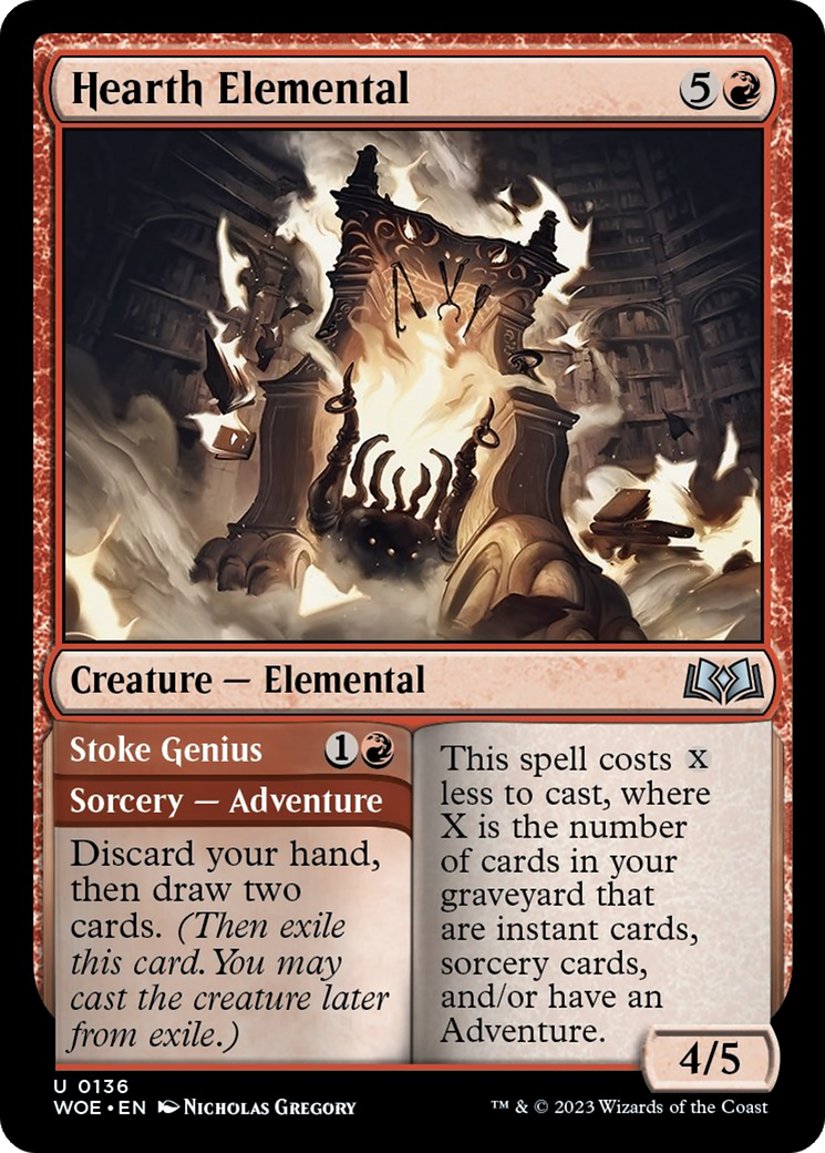 Hearth Elemental // Stoke Genius [Wilds of Eldraine] | Lots Moore NSW