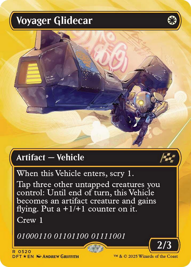 Voyager Glidecar (Borderless) (First-Place Foil) [Aetherdrift] | Lots Moore NSW