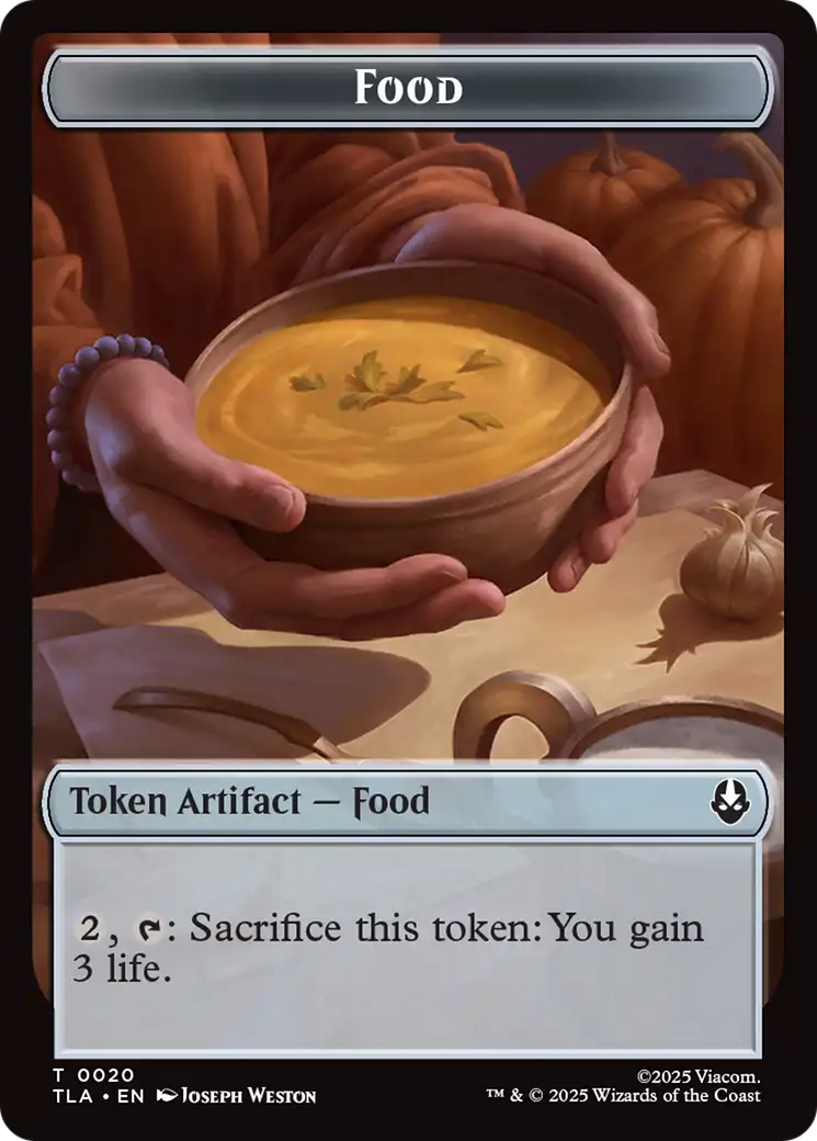 Food (0020) // Ally (0007) Double-Sided Token [Avatar: The Last Airbender Tokens] | Lots Moore NSW
