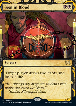 Sign in Blood (Foil Etched) [Strixhaven: School of Mages Mystical Archive] | Lots Moore NSW