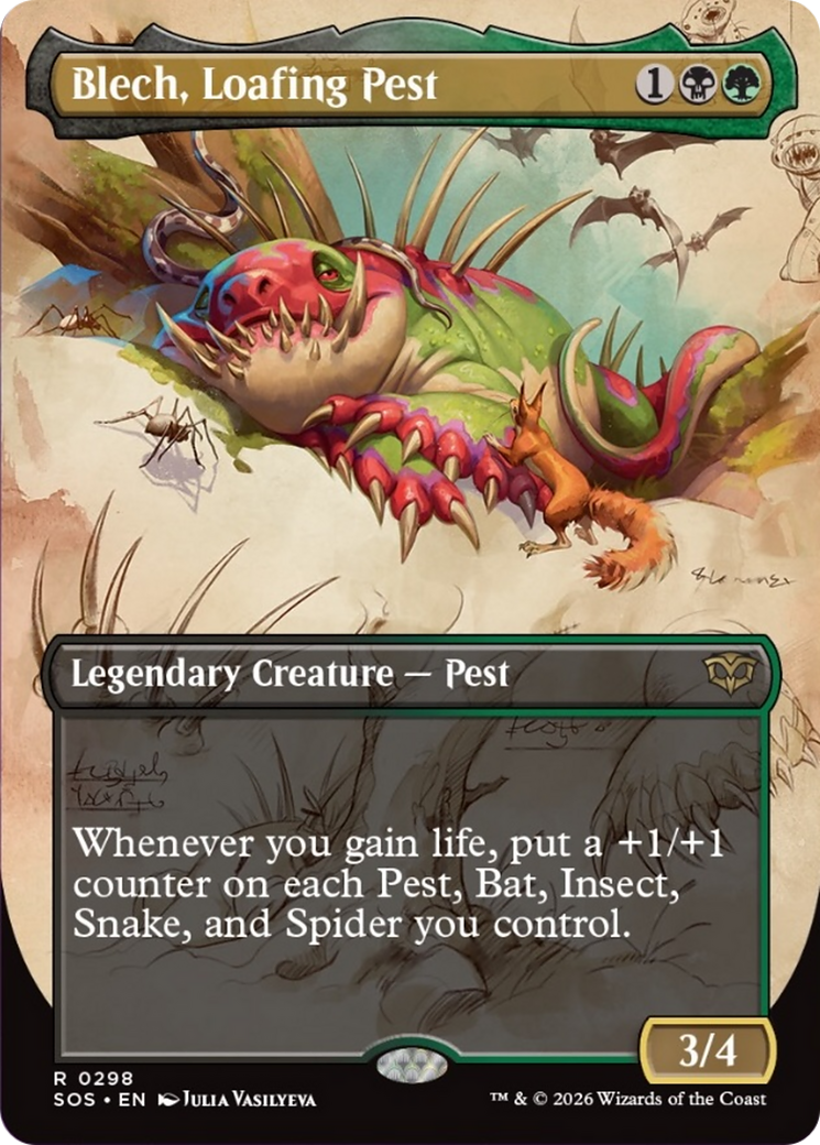 Blech, Loafing Pest (Borderless) [Secrets of Strixhaven] | Lots Moore NSW