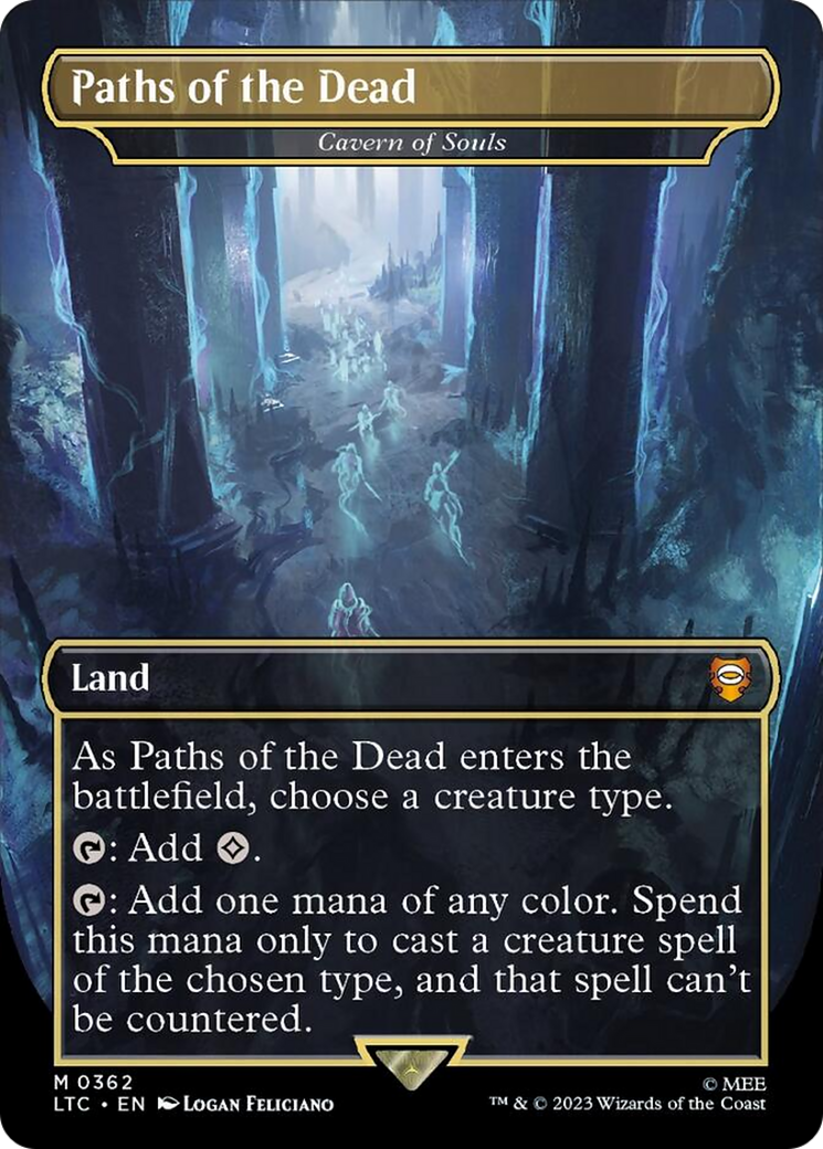Paths of the Dead - Cavern of Souls (Borderless) (Surge Foil Realms and Relics) [The Lord of the Rings: Tales of Middle-Earth Commander] | Lots Moore NSW