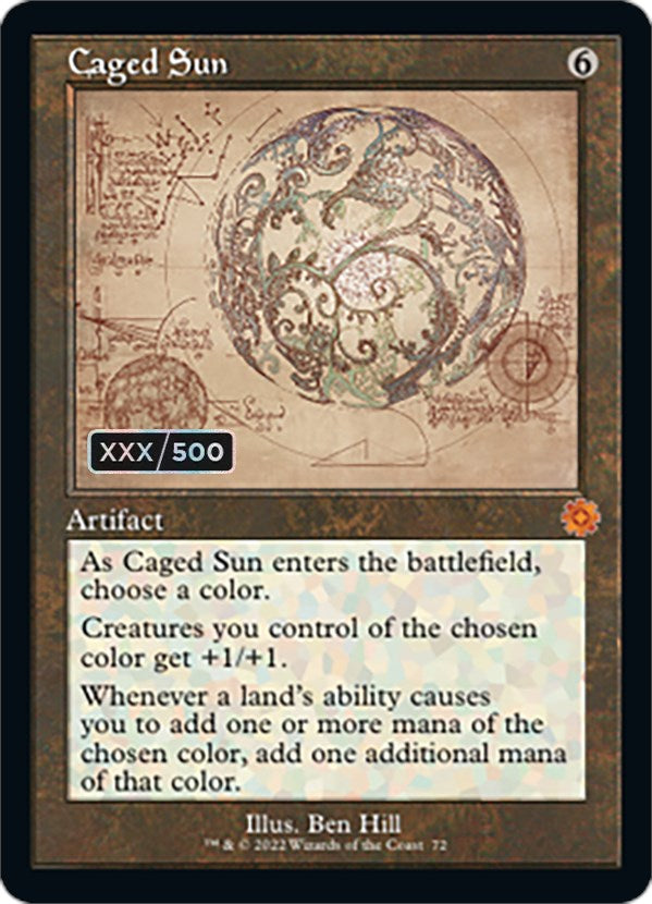 Caged Sun (Retro Schematic) (Serialized) [The Brothers' War Retro Artifacts] | Lots Moore NSW