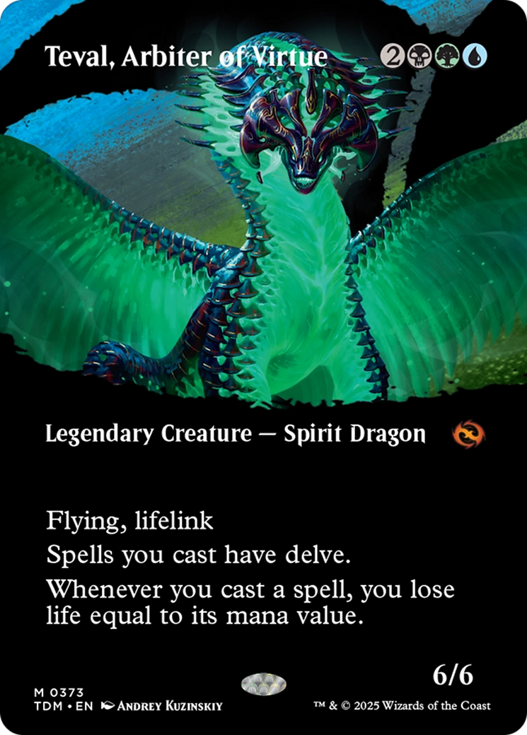 Teval, Arbiter of Virtue (Borderless) [Tarkir: Dragonstorm] | Lots Moore NSW