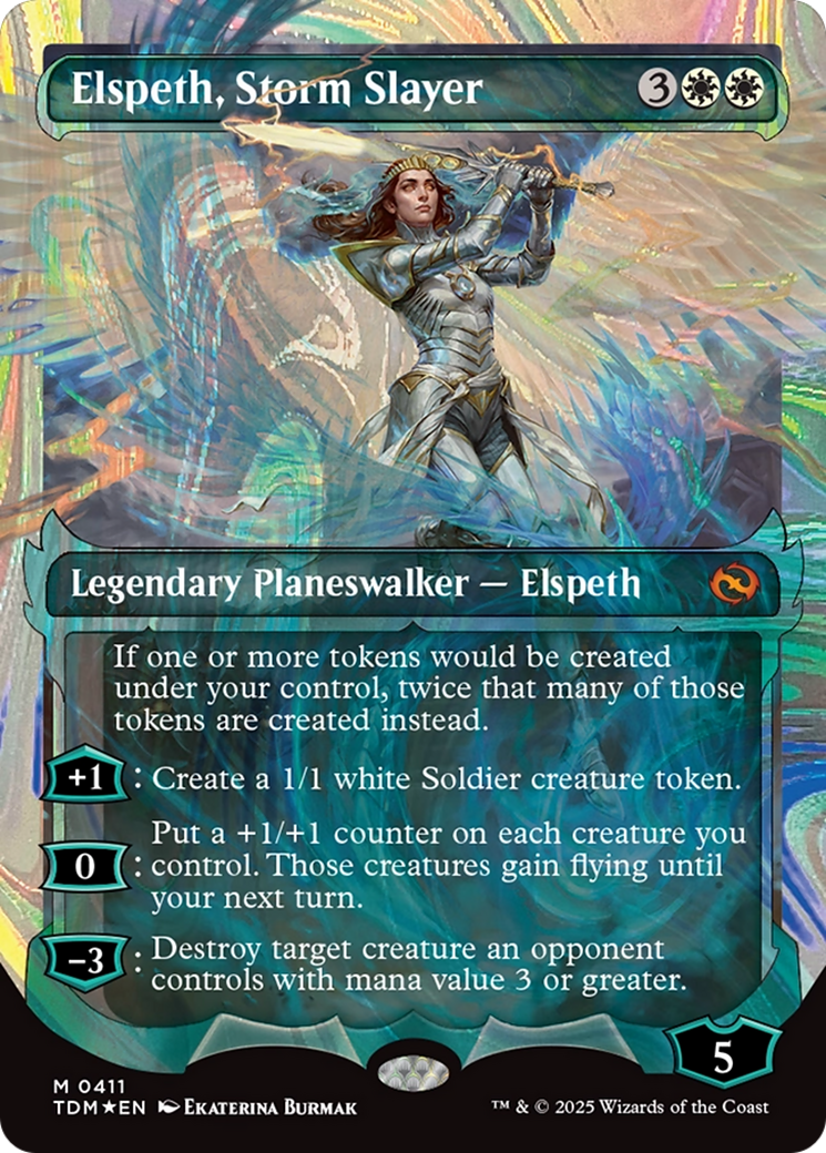 Elspeth, Storm Slayer (Showcase) (Halo Foil) [Tarkir: Dragonstorm] | Lots Moore NSW