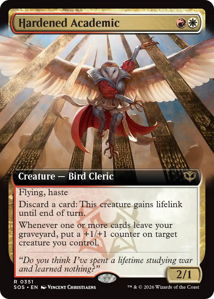 Hardened Academic (Extended Art) [Secrets of Strixhaven] Magic: The Gathering | Lots Moore NSW
