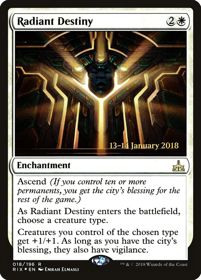 Radiant Destiny [Rivals of Ixalan Prerelease Promos] | Lots Moore NSW
