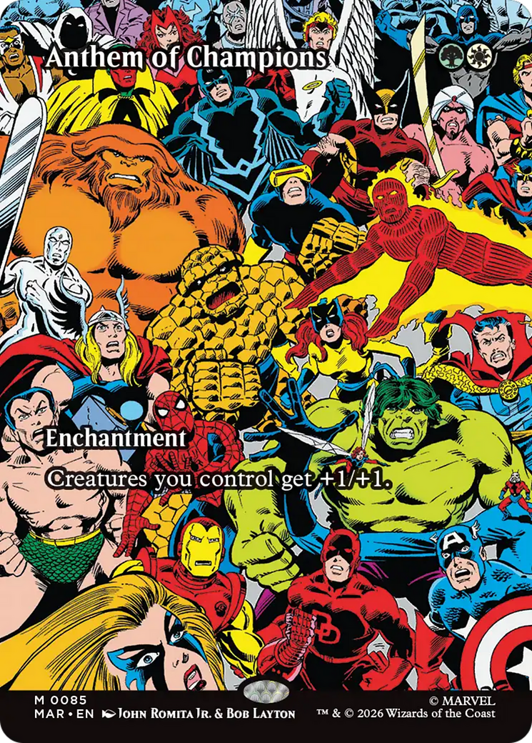 Anthem of Champions (Borderless) [Marvel Universe: Eternal-Legal] | Lots Moore NSW