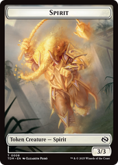 Spirit (0008) // Spirit (0009) Double-Sided Token [Tarkir: Dragonstorm Tokens] | Lots Moore NSW