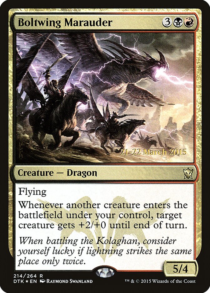 Boltwing Marauder [Dragons of Tarkir Prerelease Promos] | Lots Moore NSW