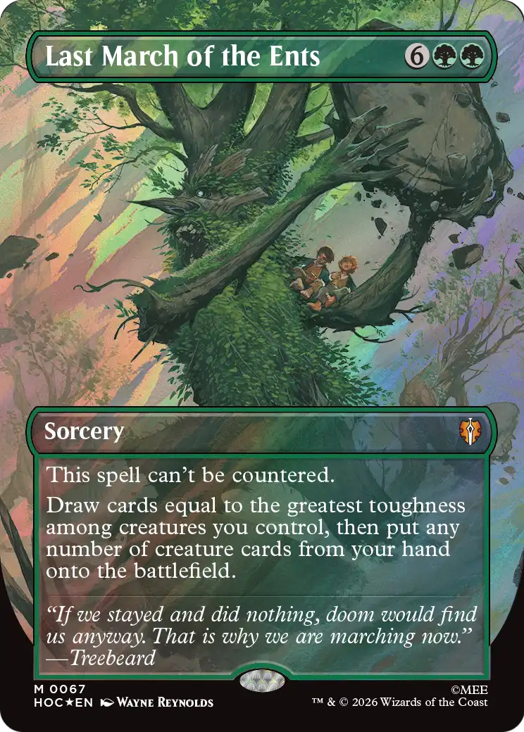 Last March of the Ents (Borderless) (Surge Foil) [The Hobbit: Eternal-Legal] | Lots Moore NSW