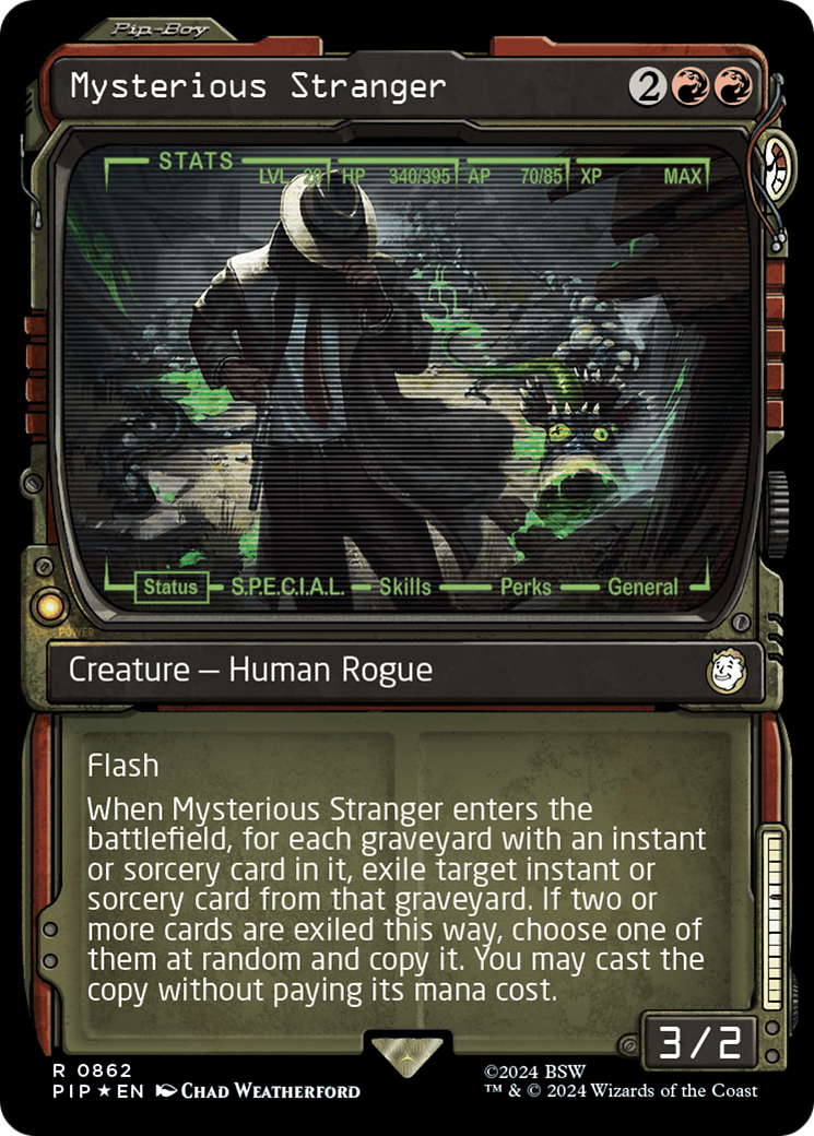 Mysterious Stranger (Showcase) (Surge Foil) [Fallout] | Lots Moore NSW