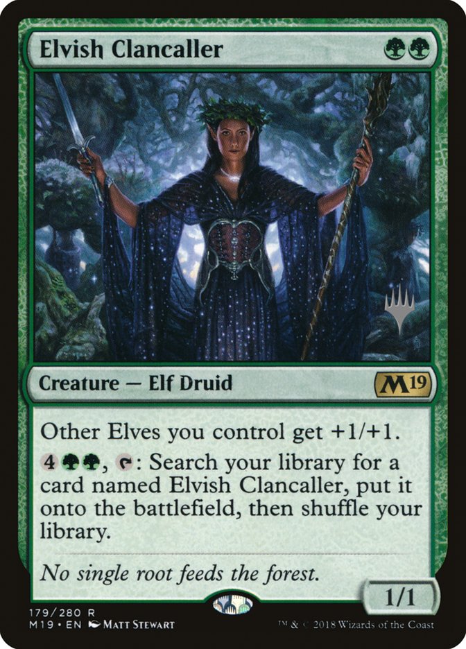 Elvish Clancaller (Promo Pack) [Core Set 2019 Promos] | Lots Moore NSW