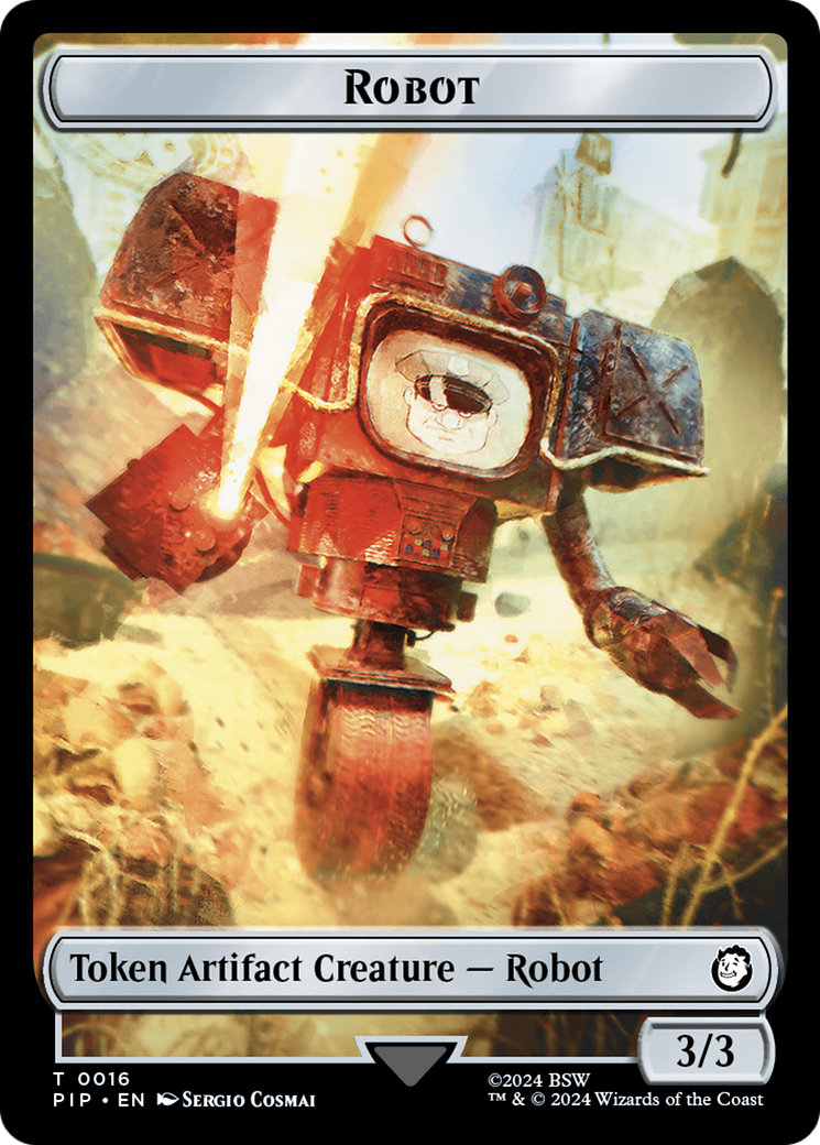 Robot // Food (0014) Double-Sided Token [Fallout Tokens] | Lots Moore NSW