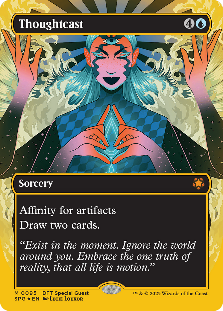 Thoughtcast (Borderless) (First-Place Foil) [Aetherdrift Special Guests] | Lots Moore NSW