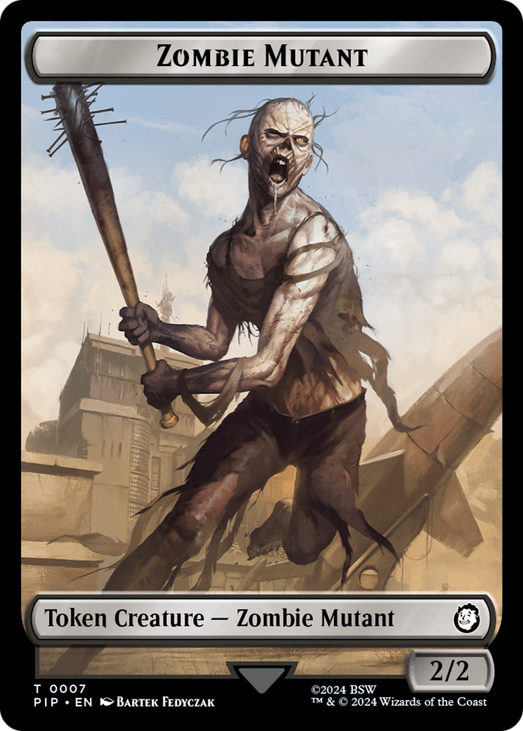 Zombie Mutant // Clue Double-Sided Token [Fallout Tokens] | Lots Moore NSW