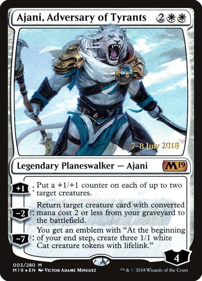 Ajani, Adversary of Tyrants [Core Set 2019 Prerelease Promos] | Lots Moore NSW