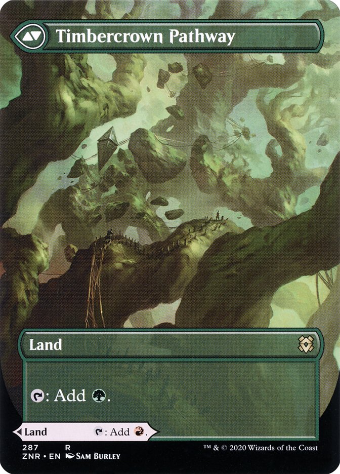 Cragcrown Pathway // Timbercrown Pathway (Borderless Alternate Art) [Zendikar Rising] | Lots Moore NSW