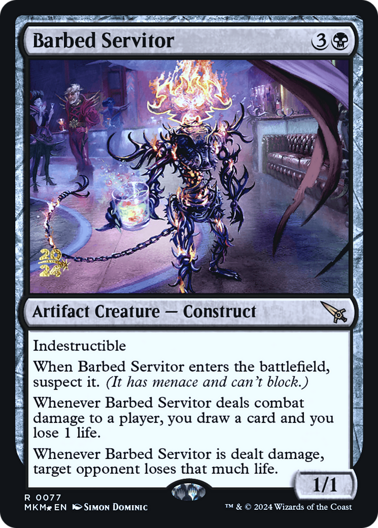 Barbed Servitor [Murders at Karlov Manor Prerelease Promos] | Lots Moore NSW