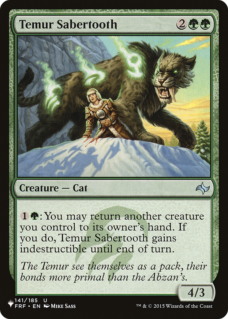 Temur Sabertooth [The List] | Lots Moore NSW