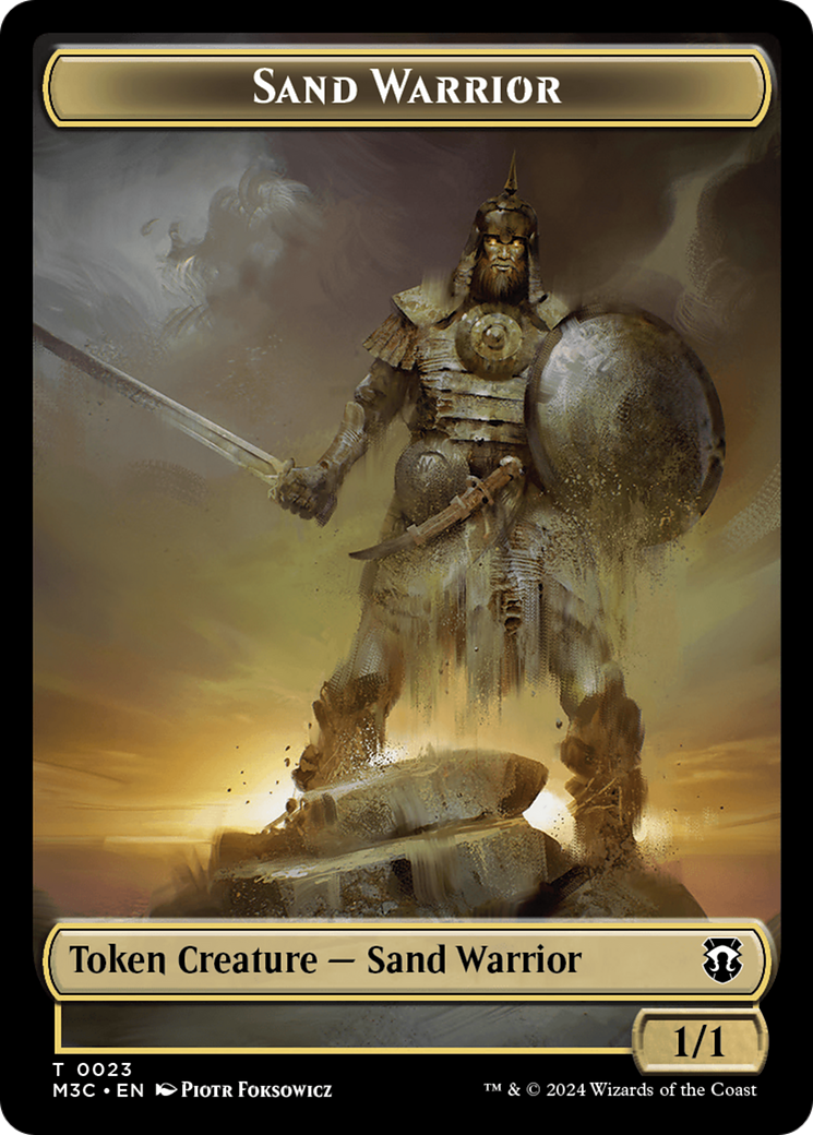 Marit Lage // Sand Warrior Double-Sided Token [Modern Horizons 3 Commander Tokens] | Lots Moore NSW