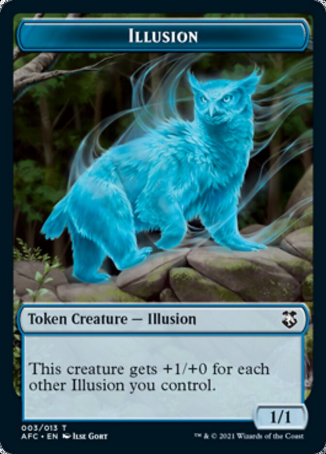 Illusion // Zombie Double-Sided Token [Dungeons & Dragons: Adventures in the Forgotten Realms Commander Tokens] | Lots Moore NSW