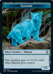 Illusion // Zombie Double-Sided Token [Dungeons & Dragons: Adventures in the Forgotten Realms Commander Tokens] | Lots Moore NSW