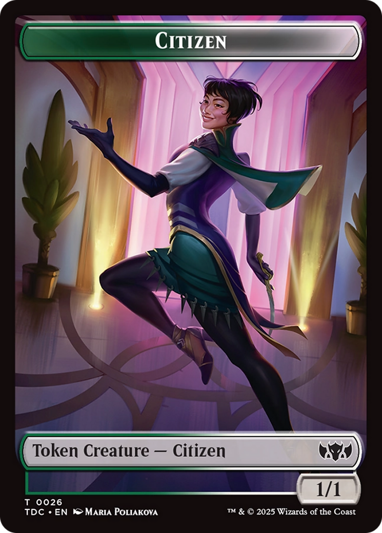 Eldrazi // Citizen Double-Sided Token [Tarkir: Dragonstorm Commander Tokens] | Lots Moore NSW