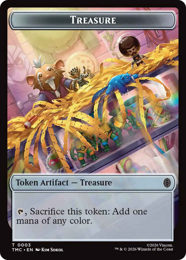 Treasure // Copy Double-Sided Token [Teenage Mutant Ninja Turtles Commander Tokens] | Lots Moore NSW