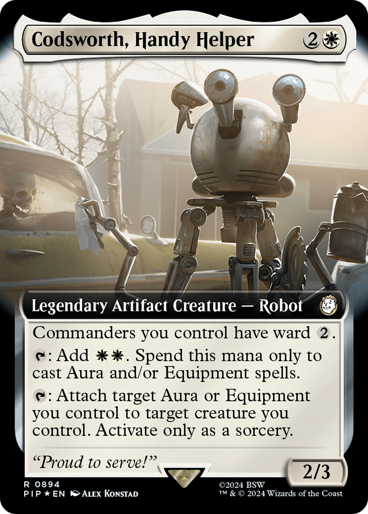 Codsworth, Handy Helper (Extended Art) (Surge Foil) [Fallout] | Lots Moore NSW