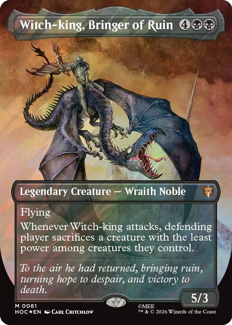 Witch-king, Bringer of Ruin (Borderless) (Surge Foil) [The Hobbit] | Lots Moore NSW
