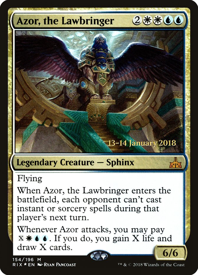 Azor, the Lawbringer [Rivals of Ixalan Prerelease Promos] | Lots Moore NSW