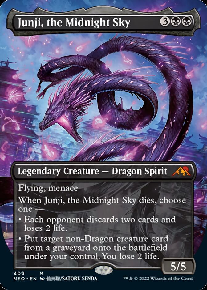 Junji, the Midnight Sky (Borderless Alternate Art) [Kamigawa: Neon Dynasty] | Lots Moore NSW