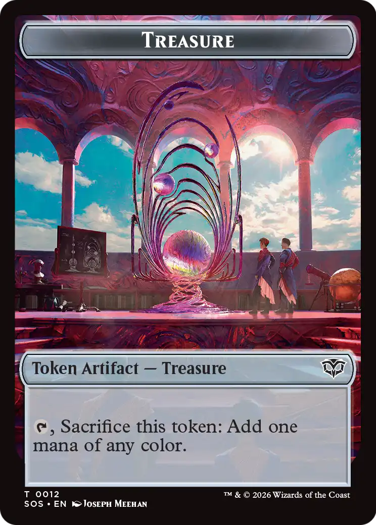 Starscape Cleric // Treasure Double-Sided Token [Secrets of Strixhaven Tokens] | Lots Moore NSW