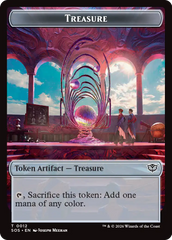 Starscape Cleric // Treasure Double-Sided Token [Secrets of Strixhaven Tokens] | Lots Moore NSW