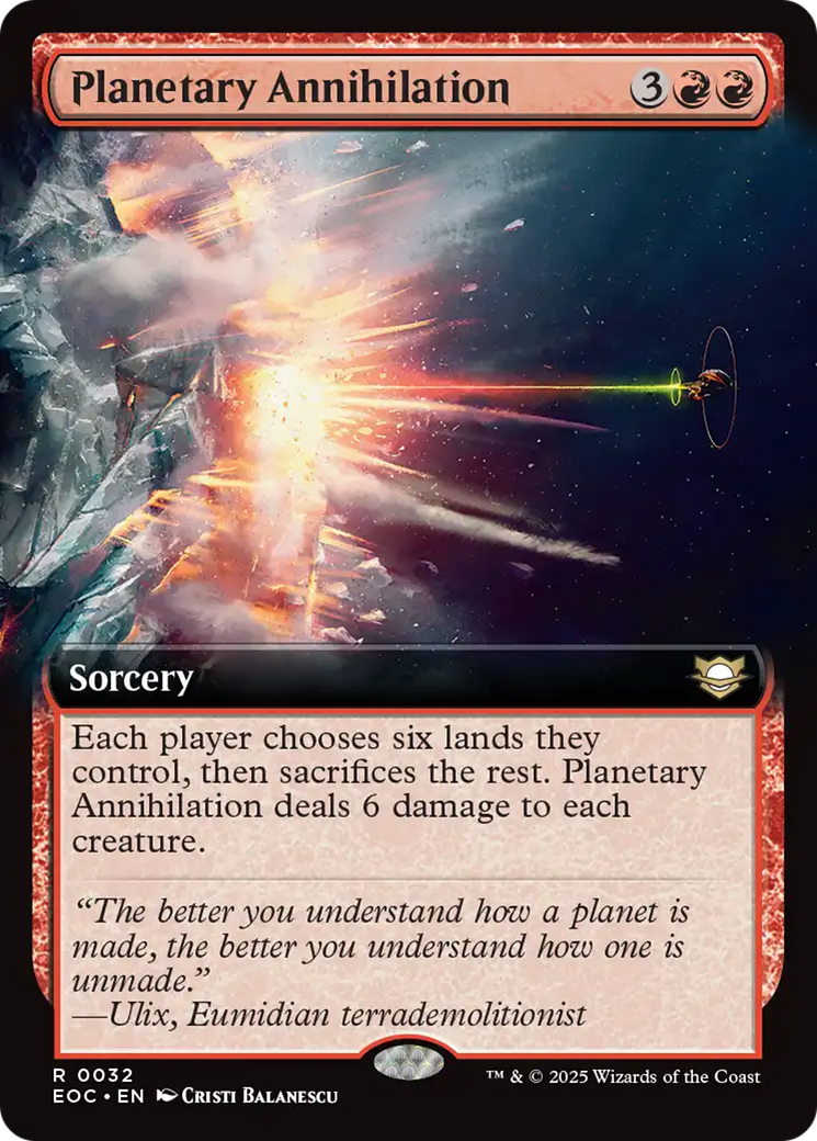 Planetary Annihilation (Extended Art) [Edge of Eternities Commander] | Lots Moore NSW