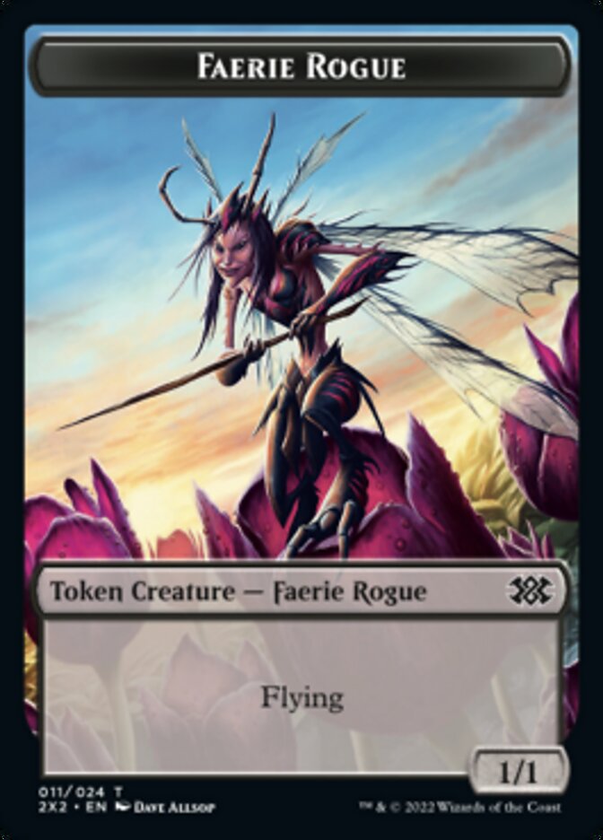 Faerie Rogue // Spirit (008) Double-Sided Token [Double Masters 2022 Tokens] | Lots Moore NSW