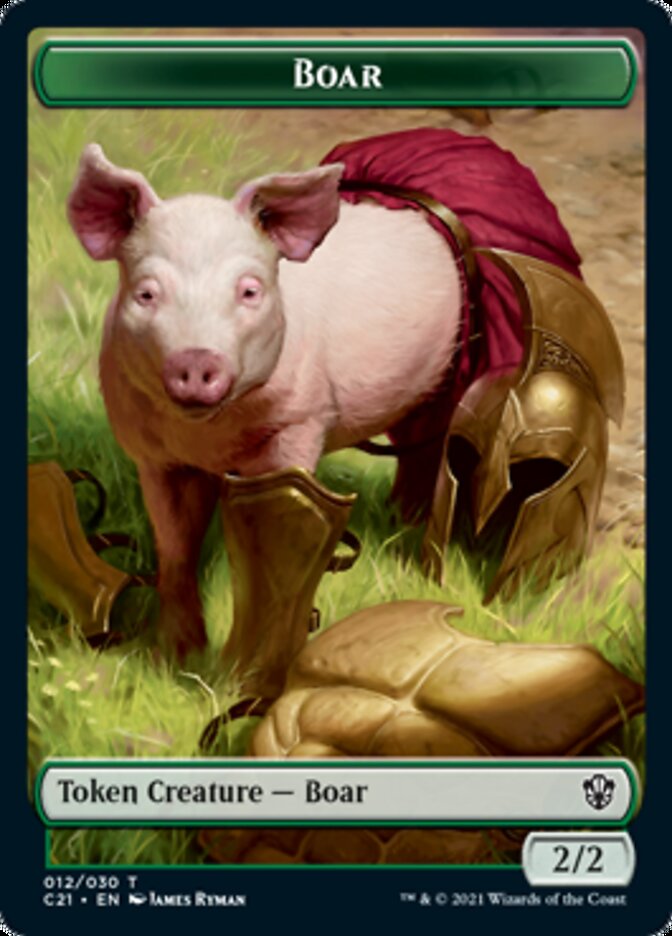 Hydra // Boar Double-Sided Token [Commander 2021 Tokens] | Lots Moore NSW