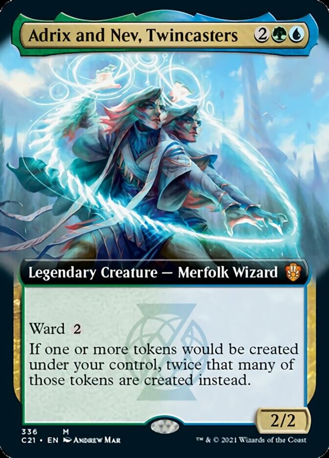 Adrix and Nev, Twincasters (Extended Art) [Commander 2021] | Lots Moore NSW