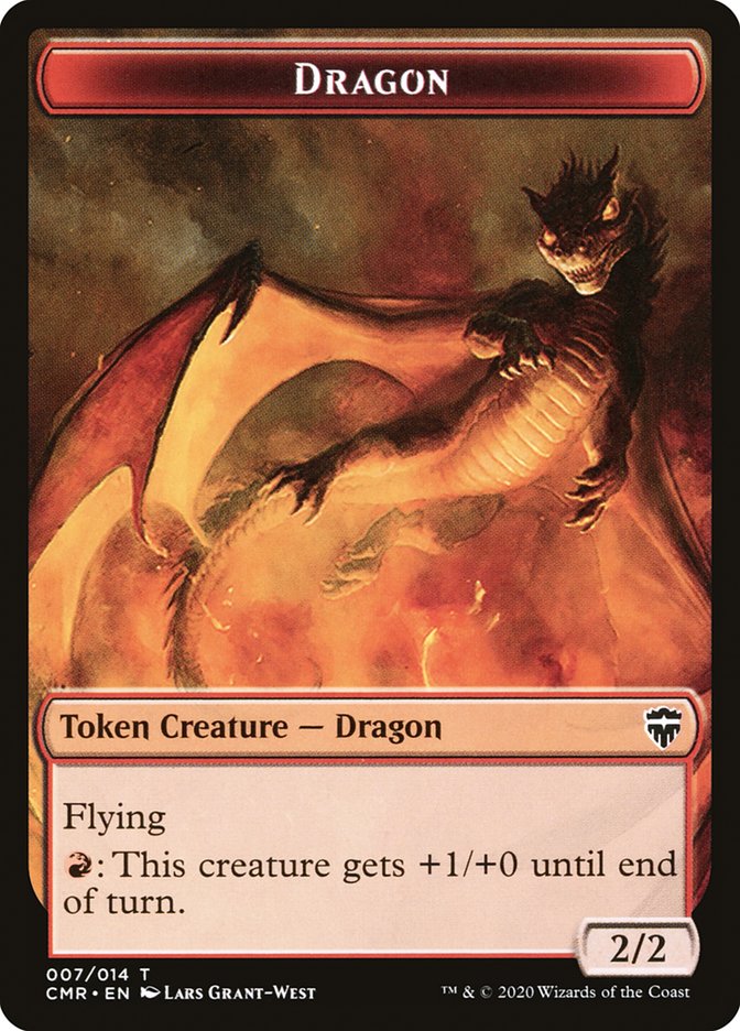 Dragon // Horror Double-Sided Token [Commander Legends Tokens] | Lots Moore NSW