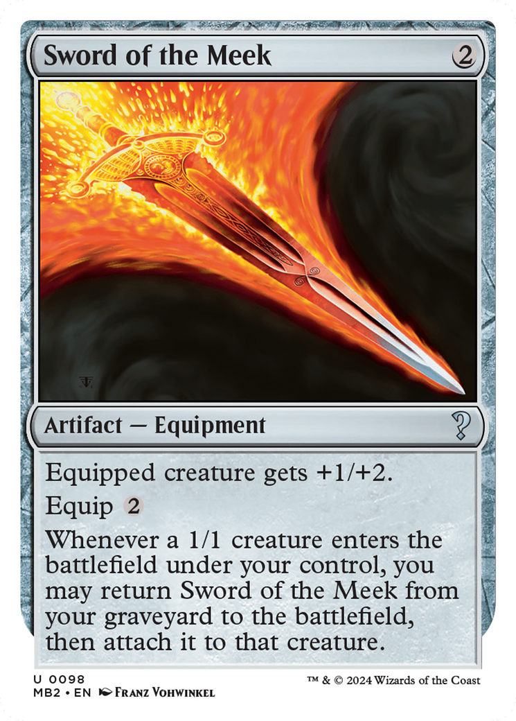 Sword of the Meek (White Border) [Mystery Booster 2] | Lots Moore NSW