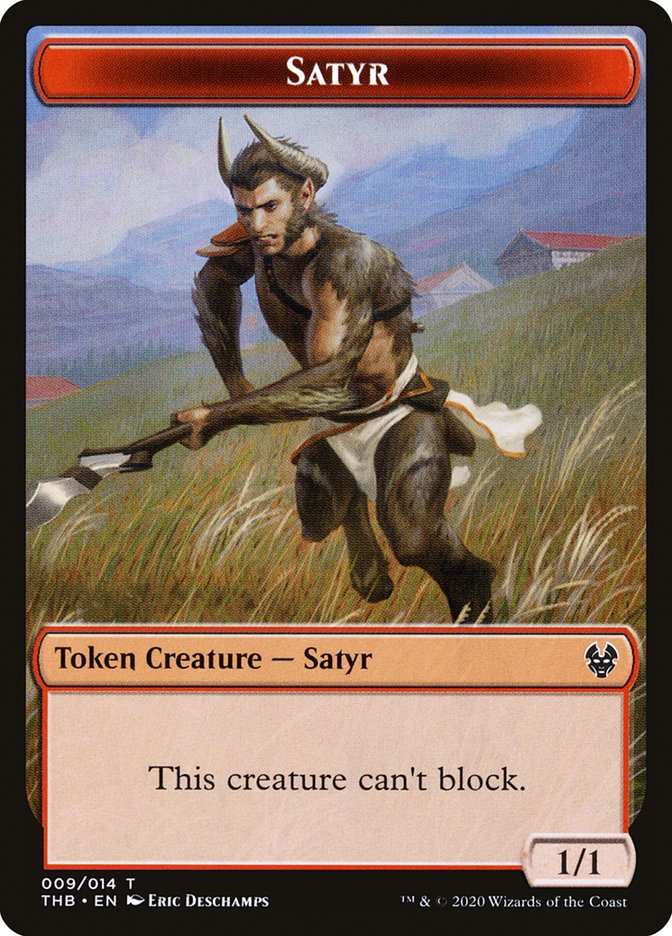 Goat // Satyr Double-Sided Token [Theros Beyond Death Tokens] | Lots Moore NSW