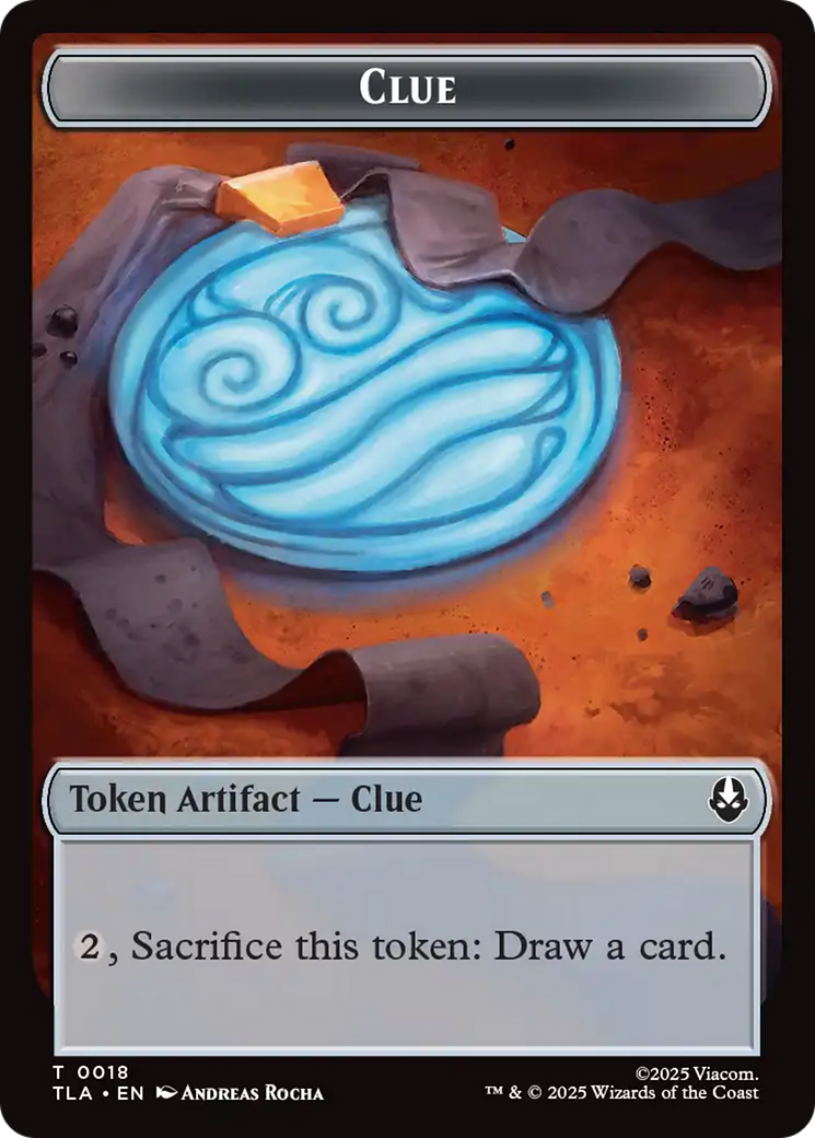 Clue (0018) // Food (0021) Double-Sided Tokens [Avatar: The Last Airbender Tokens] | Lots Moore NSW