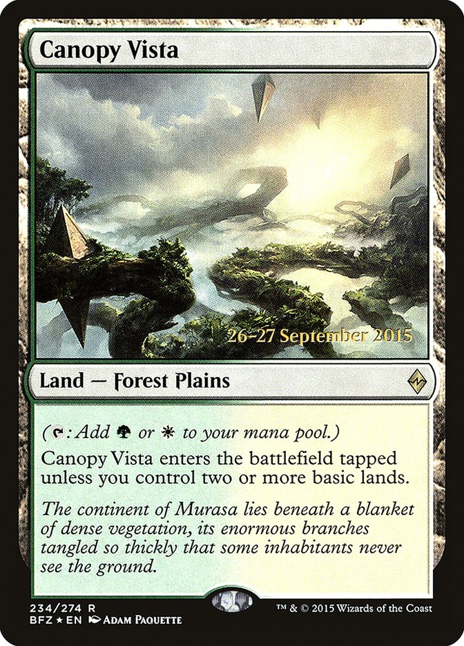 Canopy Vista [Battle for Zendikar Prerelease Promos] | Lots Moore NSW