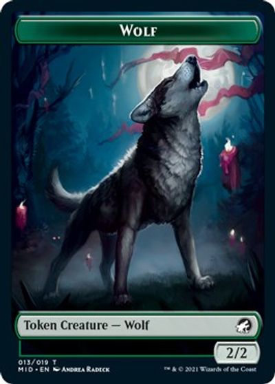 Rhino // Wolf Double-Sided Token [Innistrad: Midnight Hunt Commander Tokens] | Lots Moore NSW