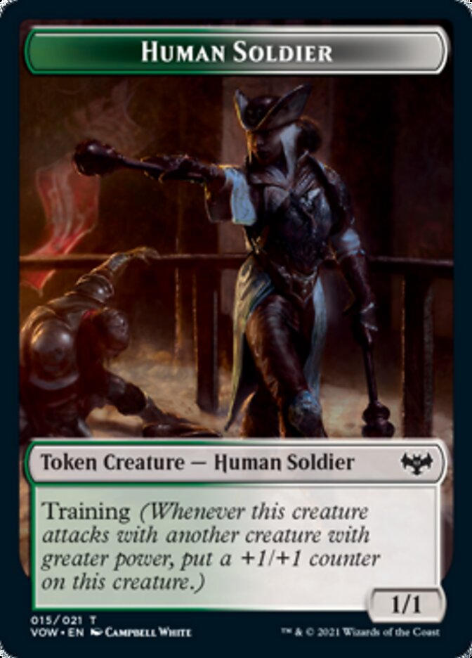 Human (001) // Human Soldier Double-Sided Token [Innistrad: Crimson Vow Tokens] | Lots Moore NSW