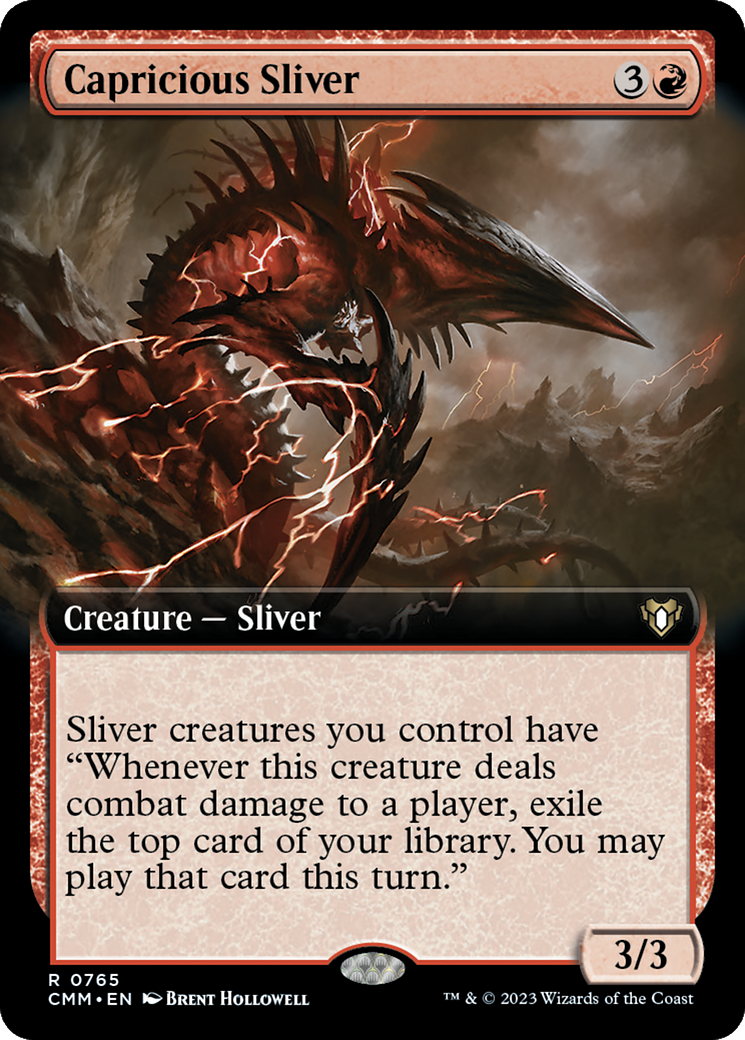 Capricious Sliver (Extended Art) [Commander Masters] | Lots Moore NSW