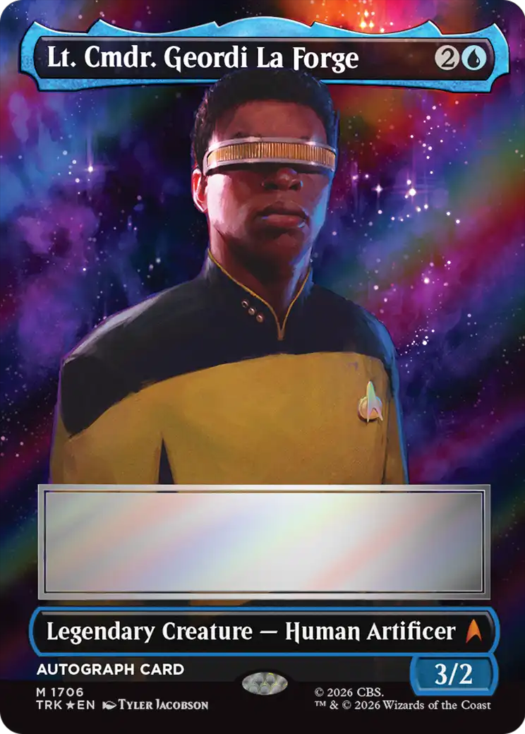 Lt. Cmdr. Geordi La Forge (Borderless) (Signed) [Star Trek] | Lots Moore NSW